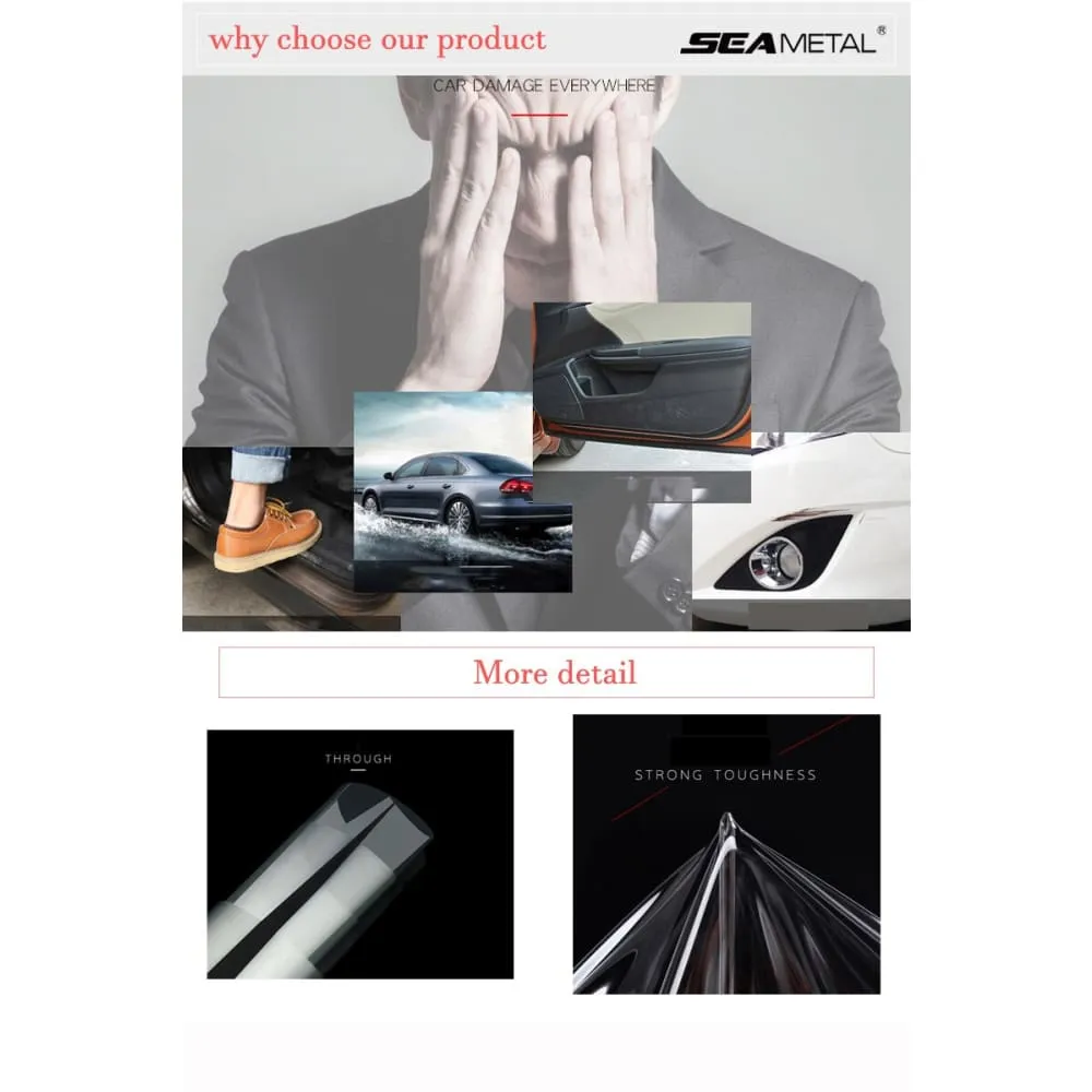 15cm*300cm Car Interior Sticker Anti-scratch Auto Bumper Hood Paint Protection