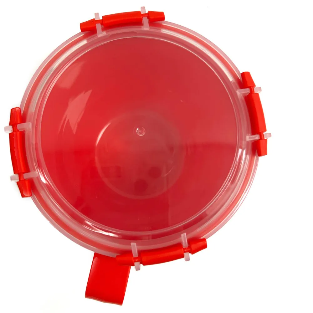 2 Microwave Bowl Lock Lid 32.1oz Plastic Soup Mug Container Food Storage Freezer