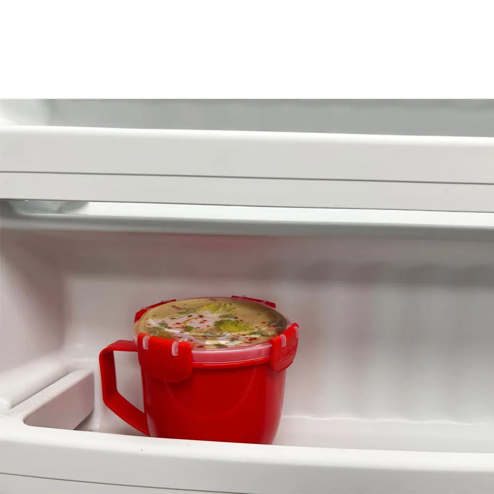 2 Microwave Bowl Lock Lid 32.1oz Plastic Soup Mug Container Food Storage Freezer
