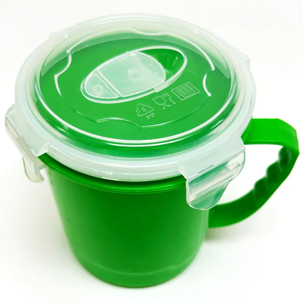 2 Microwave Plastic Bowl With Vent Lid Mug Food Container 30.5oz Dishwasher Safe