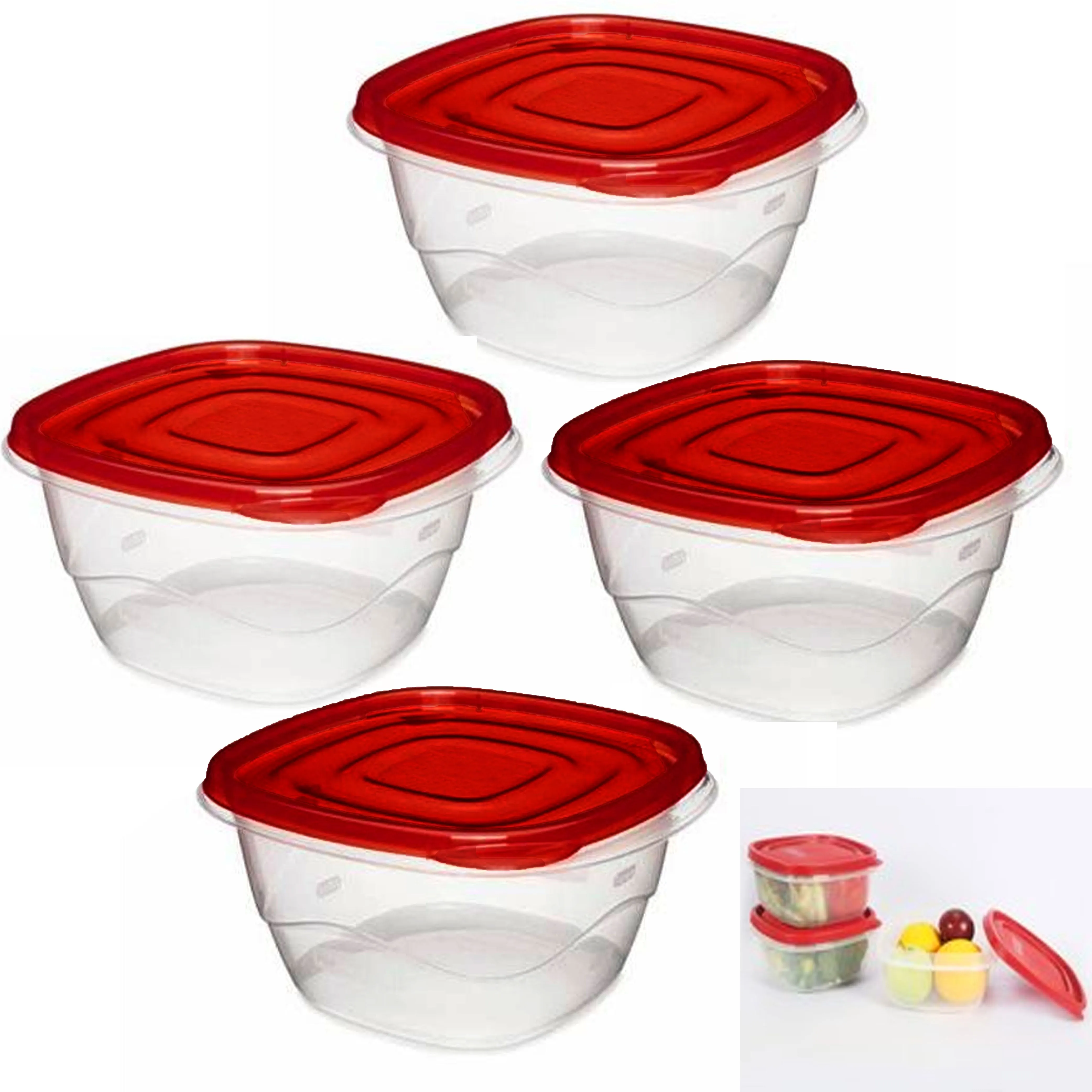4 Pc Meal Prep Food Containers BPA Free Reusable Salad Bowl Storage 40oz 1200ml