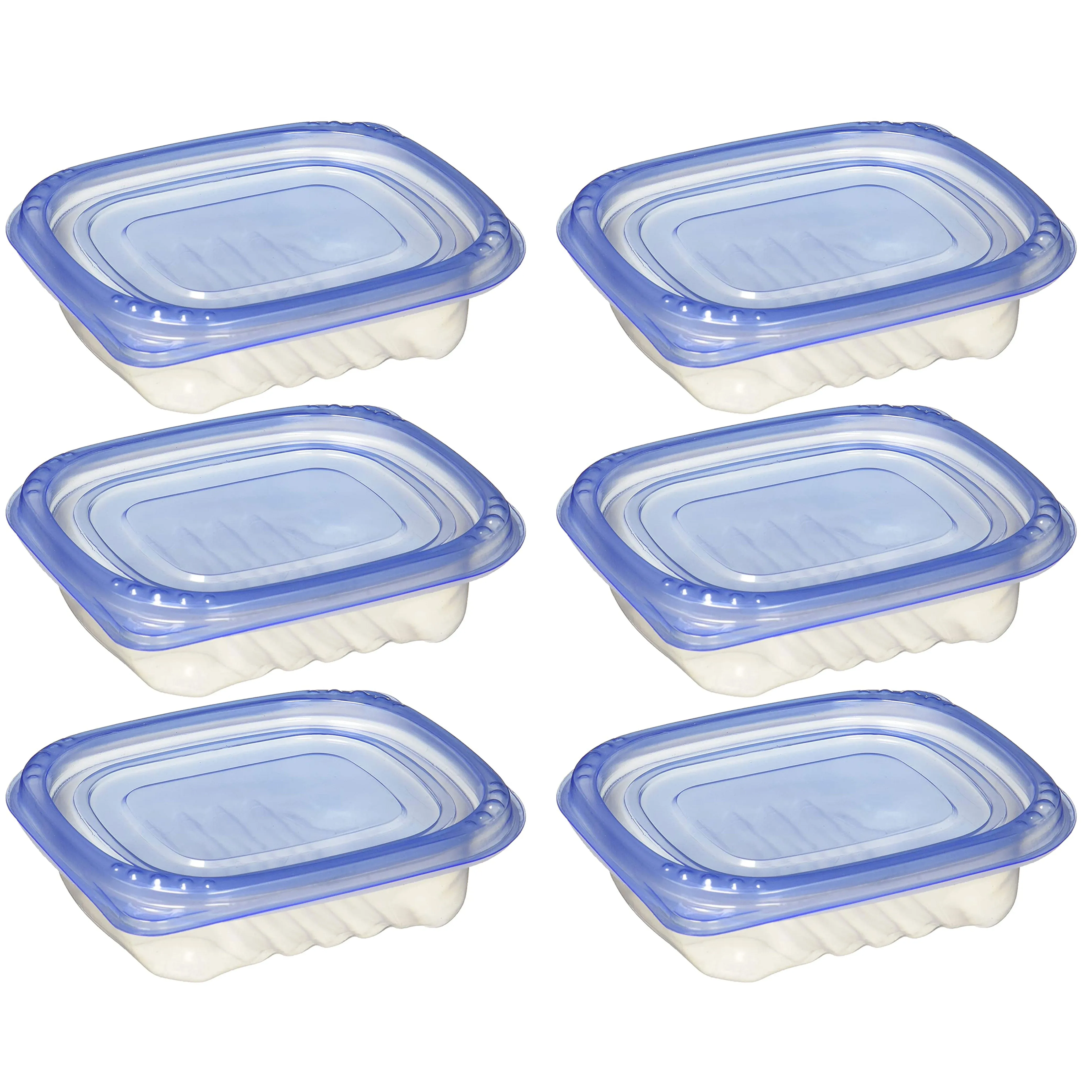 6 Pc Mini Snack Food Container Meal Prep Storage BPA Free Freezer Microwave Safe