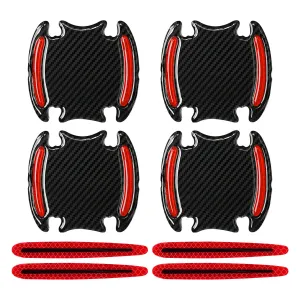 8Pcs 3D Reflective Sticker Tape Set For Car Exterior Accessories