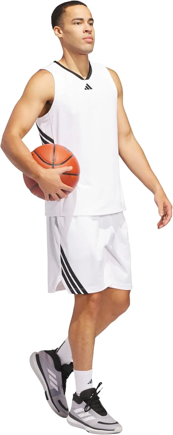 adidas Men's Basketball Legends 3-Stripes Shorts