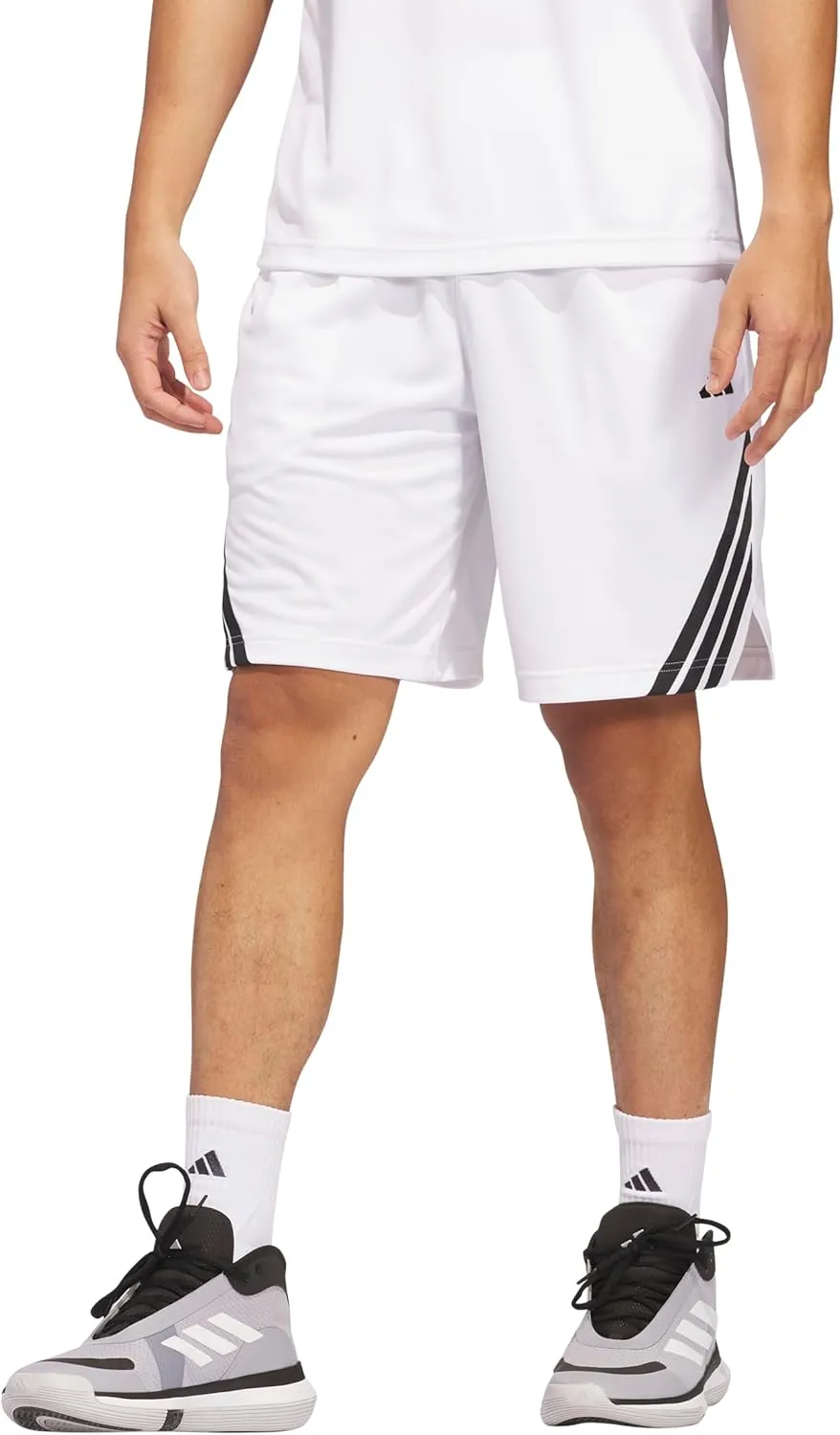 adidas Men's Basketball Legends 3-Stripes Shorts