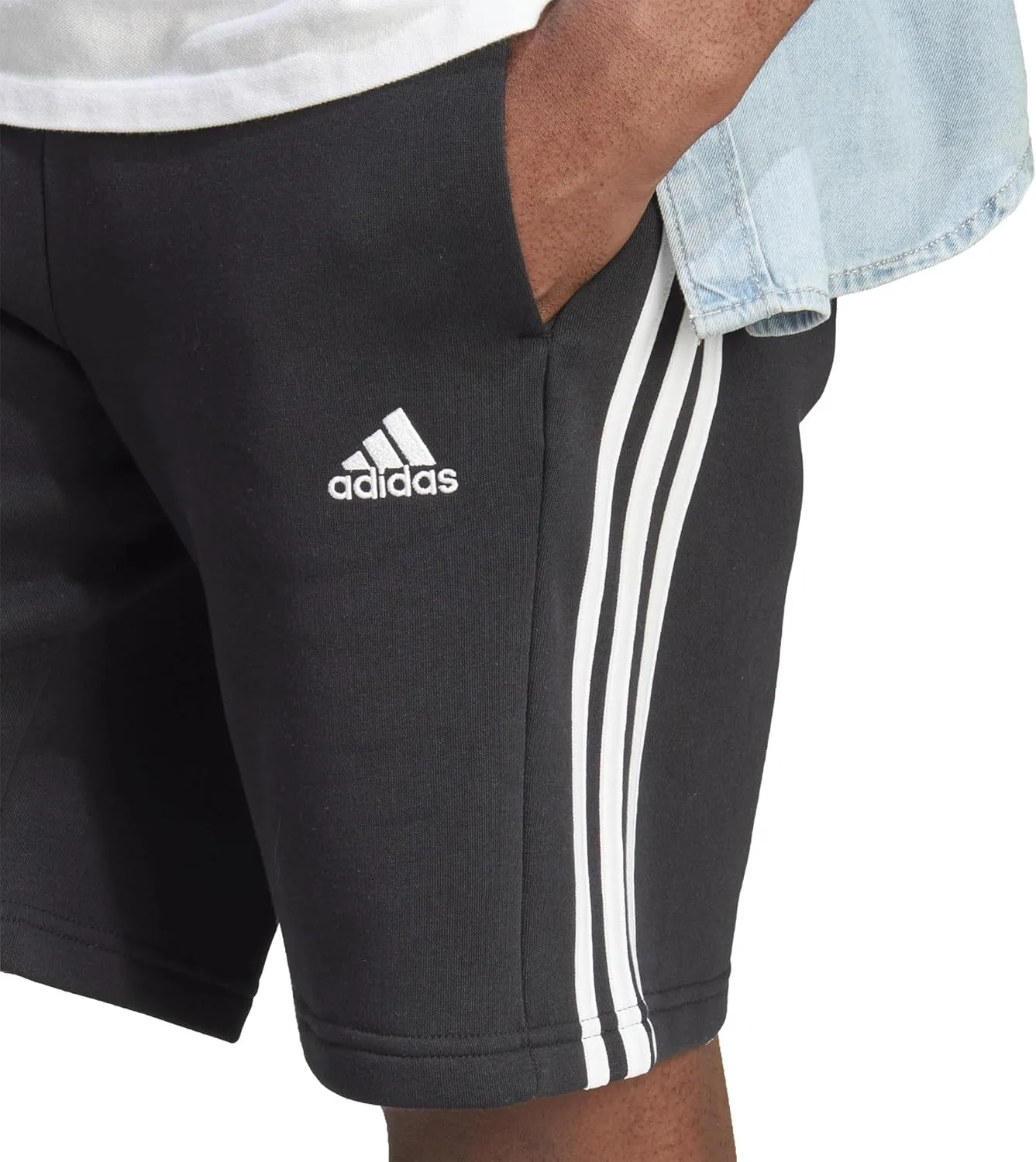 adidas Men's Essentials Fleece 3-Stripes Shorts