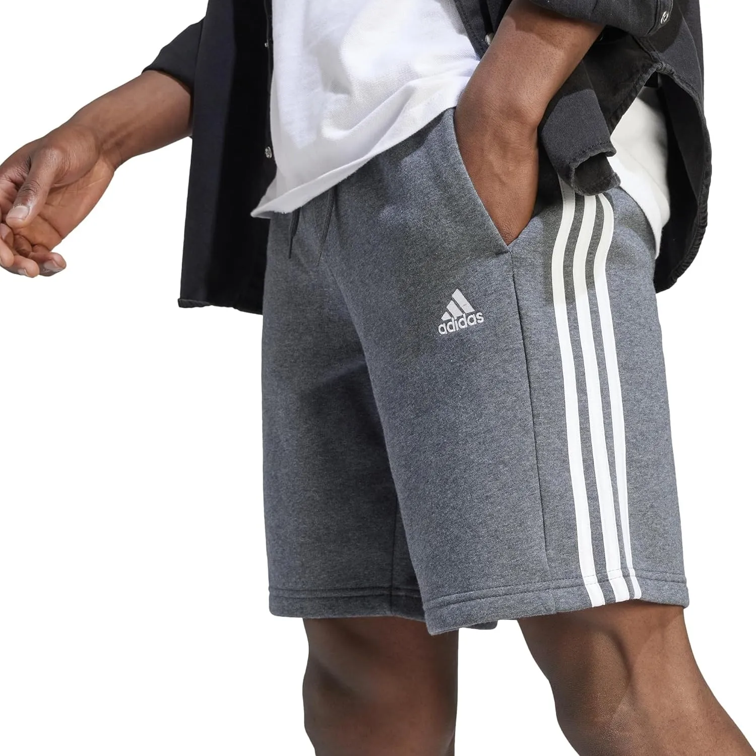 adidas Men's Essentials Fleece 3-Stripes Shorts