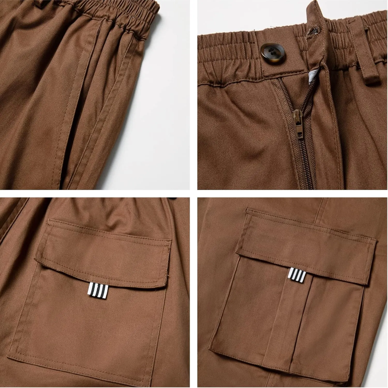 AIFARLD Men's Cargo Pants with Pockets Cotton Hiking Sweatpants Casual Athletic Jogger Sports Outdoor Trousers Relaxed Fit
