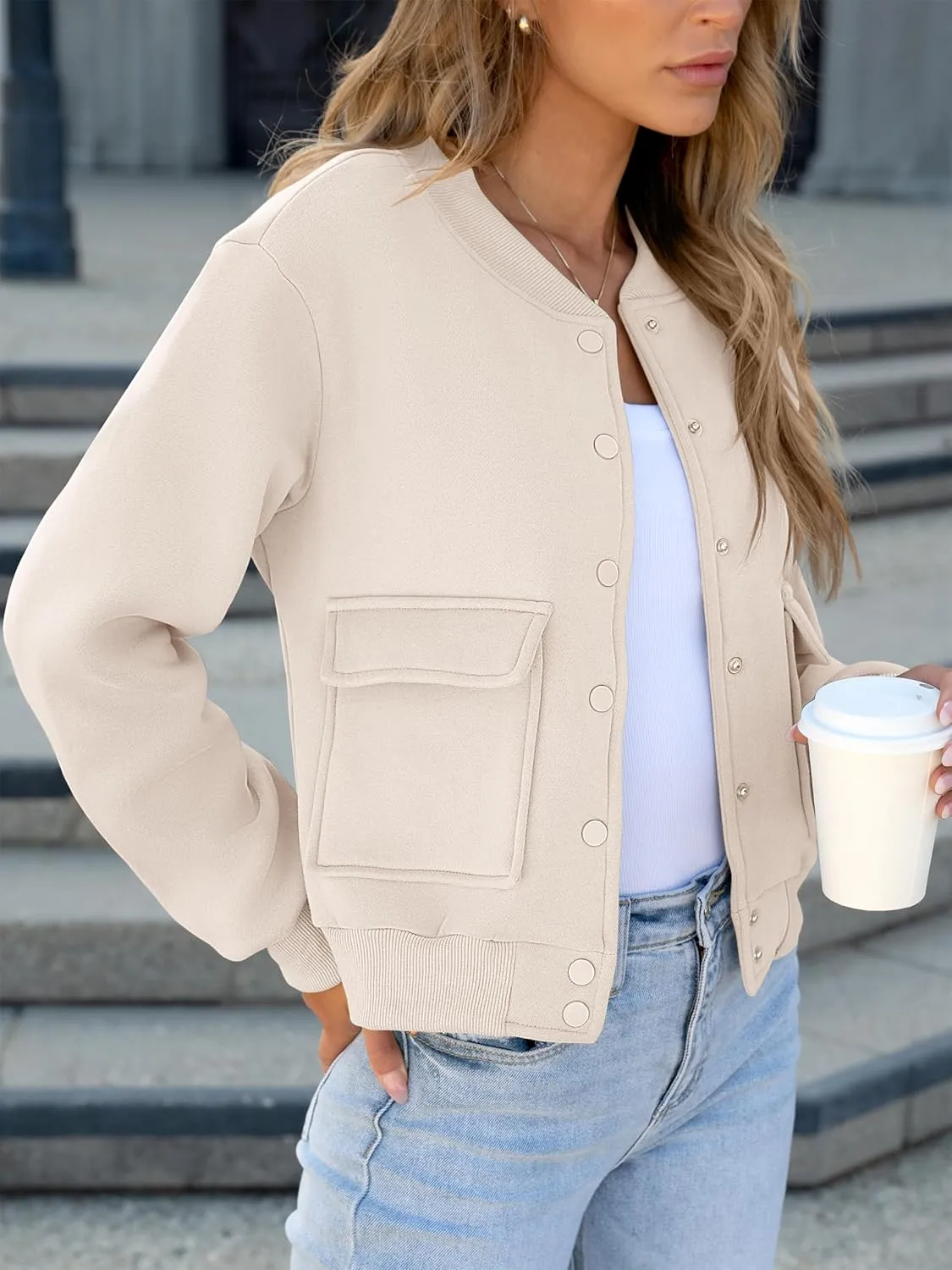 ANRABESS Women Cropped Bomber Jacket 2025 Fashion Casual Trendy Varsity Y2k Jackets