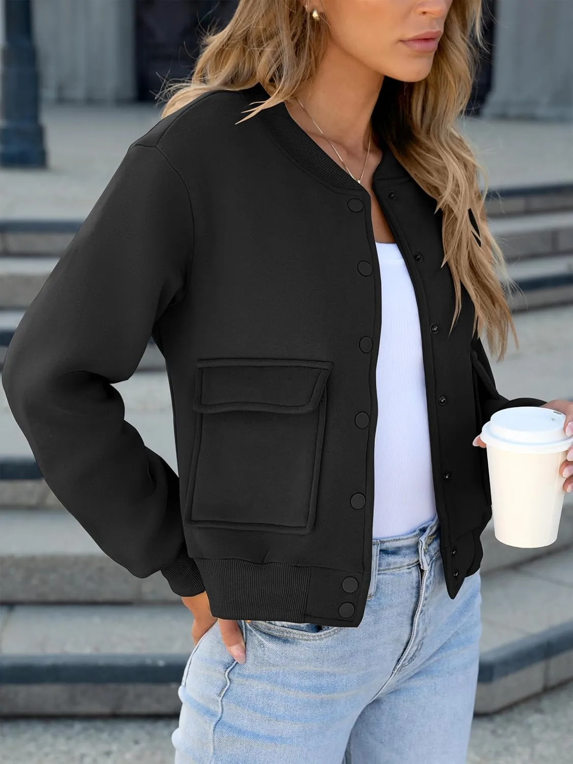 ANRABESS Women Cropped Bomber Jacket 2025 Fashion Casual Trendy Varsity Y2k Jackets
