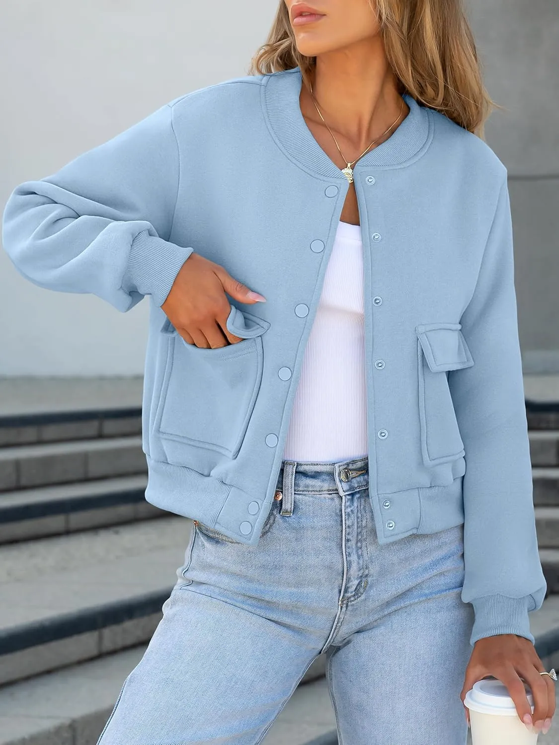 ANRABESS Women Cropped Bomber Jacket 2025 Fashion Casual Trendy Varsity Y2k Jackets