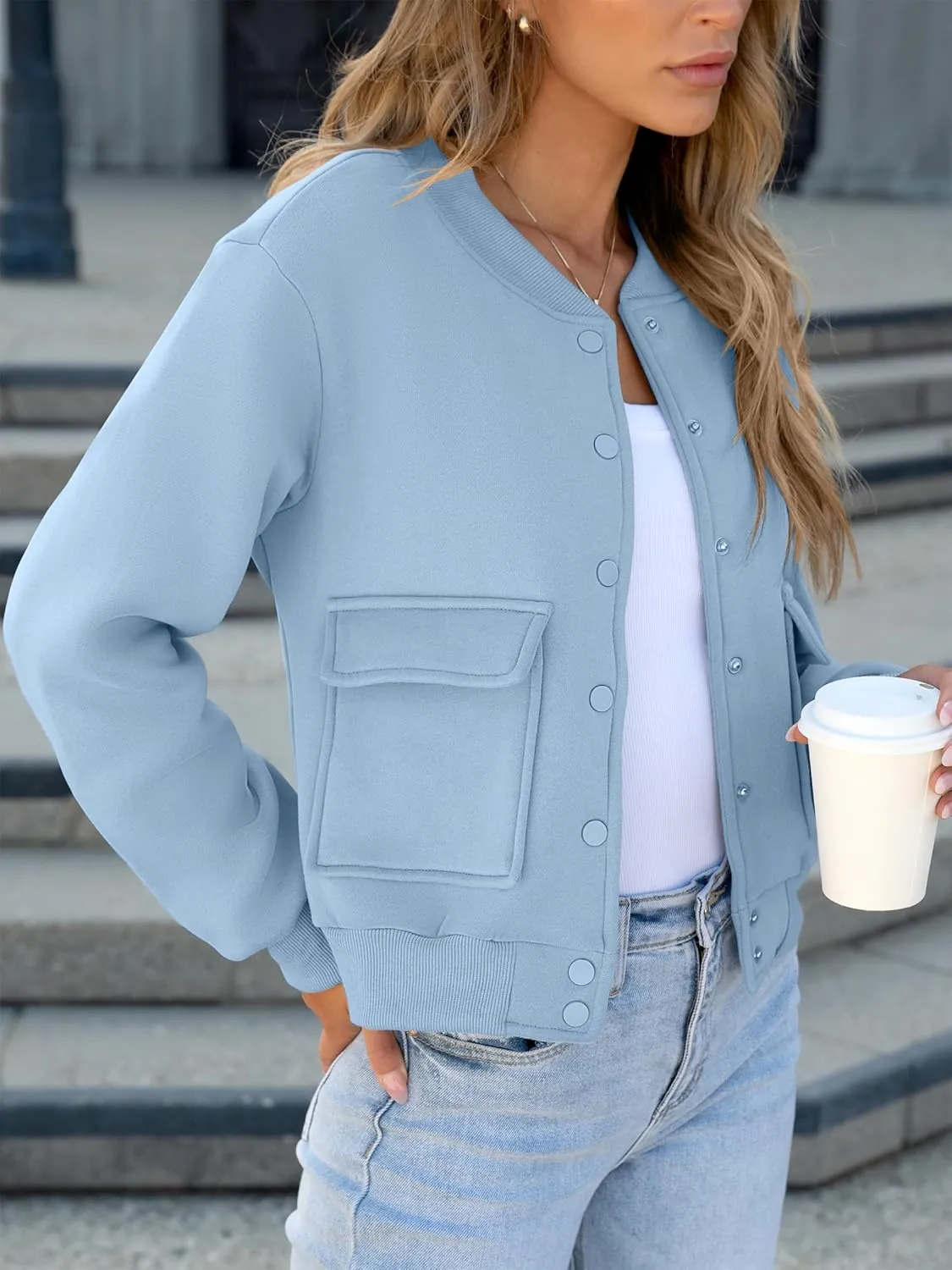 ANRABESS Women Cropped Bomber Jacket 2025 Fashion Casual Trendy Varsity Y2k Jackets