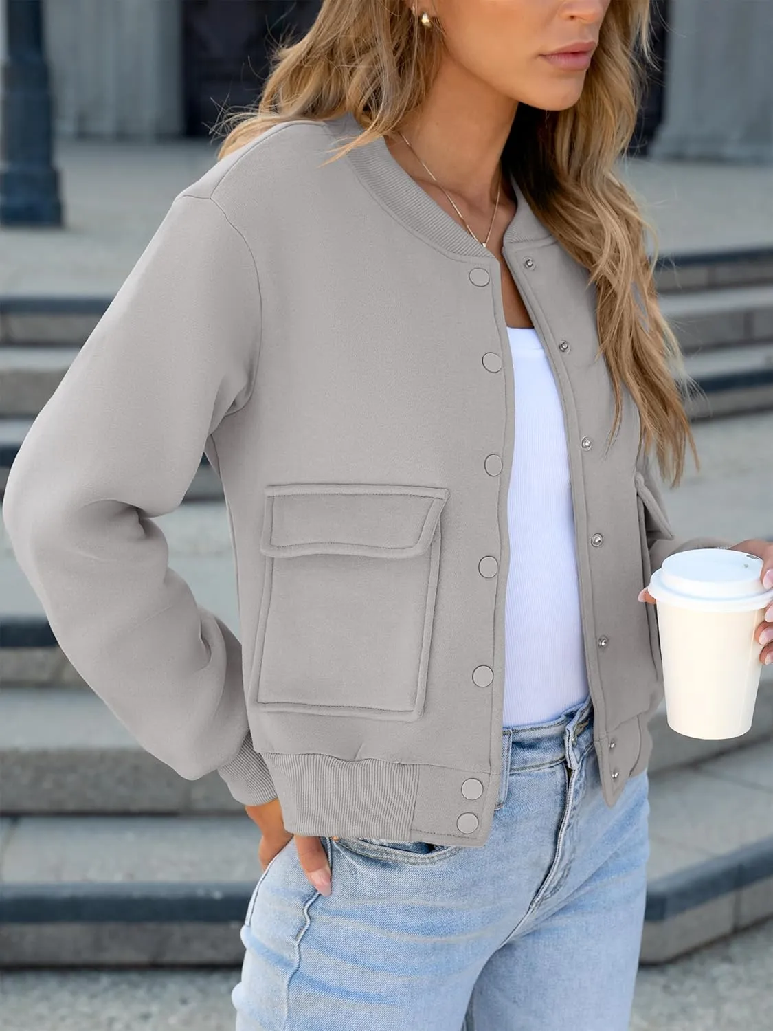 ANRABESS Women Cropped Bomber Jacket 2025 Fashion Casual Trendy Varsity Y2k Jackets