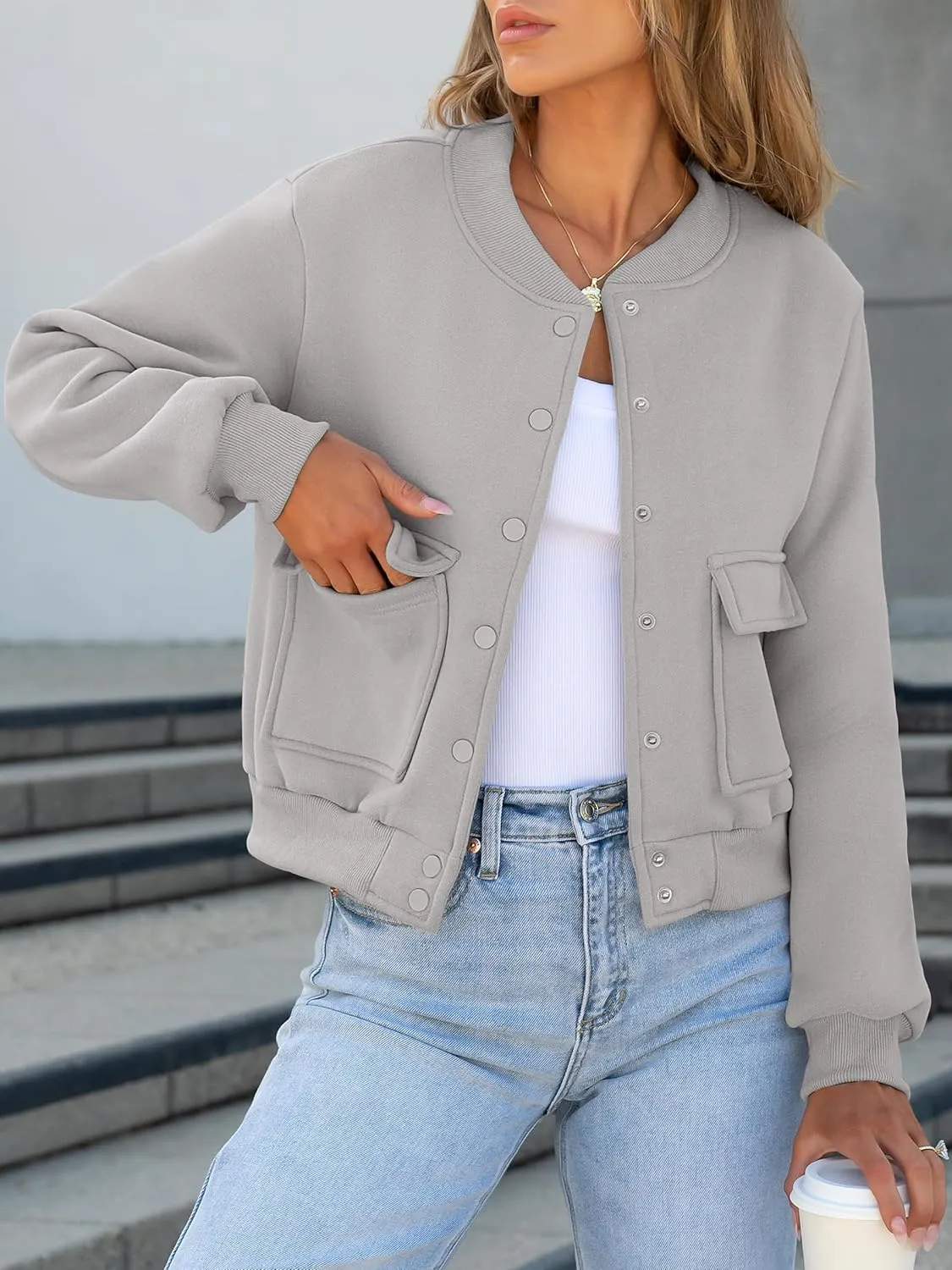 ANRABESS Women Cropped Bomber Jacket 2025 Fashion Casual Trendy Varsity Y2k Jackets