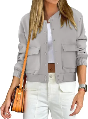ANRABESS Women Cropped Bomber Jacket 2025 Fashion Casual Trendy Varsity Y2k Jackets