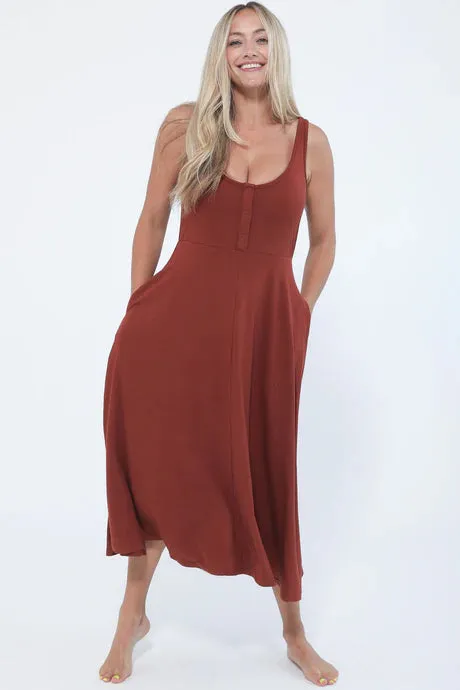 Audrey Softest Rib Nursing  Pregnancy Tank Dress