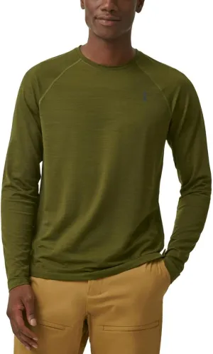 BASS OUTDOOR Men's Long-Sleeve T-Shirt  Easy-Care Performance Crew Neck