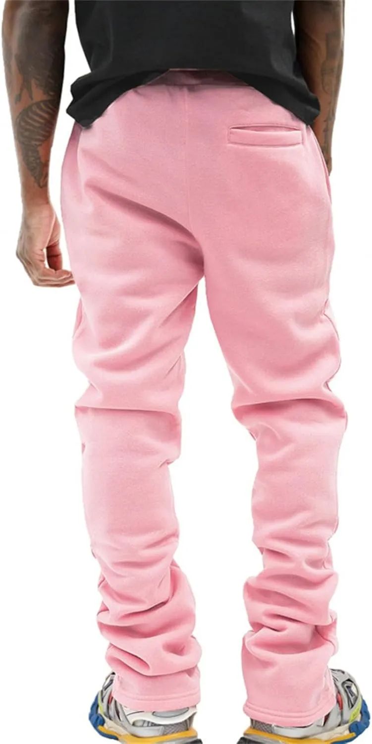 Beach Pants for Men Big and Tall Slim Tit Trousers Casual Relaxed Fit Work Active Summer Yoga Pants with Pockets