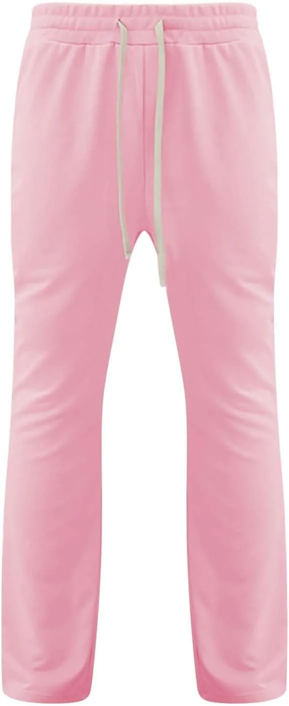 Beach Pants for Men Big and Tall Slim Tit Trousers Casual Relaxed Fit Work Active Summer Yoga Pants with Pockets