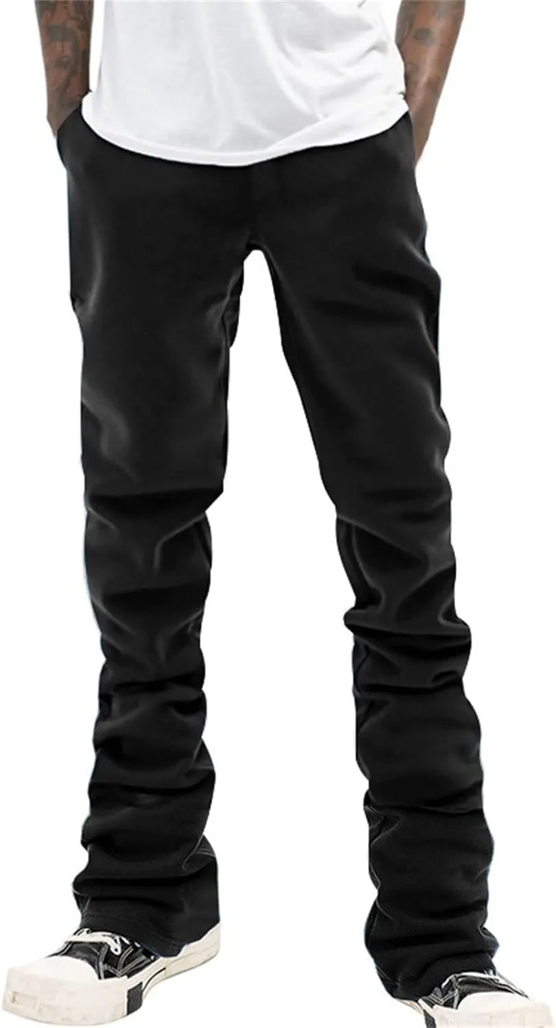 Beach Pants for Men Big and Tall Slim Tit Trousers Casual Relaxed Fit Work Active Summer Yoga Pants with Pockets