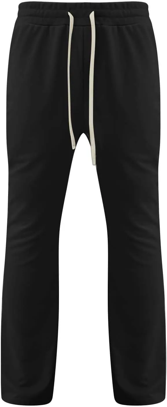 Beach Pants for Men Big and Tall Slim Tit Trousers Casual Relaxed Fit Work Active Summer Yoga Pants with Pockets