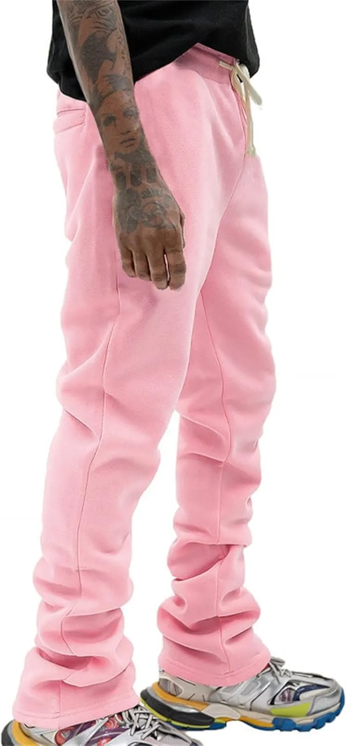 Beach Pants for Men Big and Tall Slim Tit Trousers Casual Relaxed Fit Work Active Summer Yoga Pants with Pockets