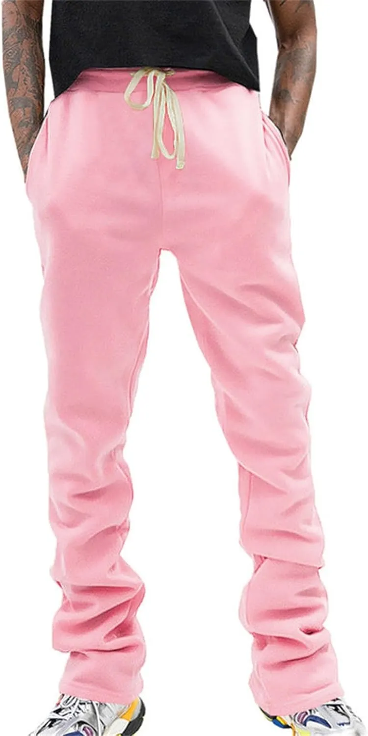 Beach Pants for Men Big and Tall Slim Tit Trousers Casual Relaxed Fit Work Active Summer Yoga Pants with Pockets