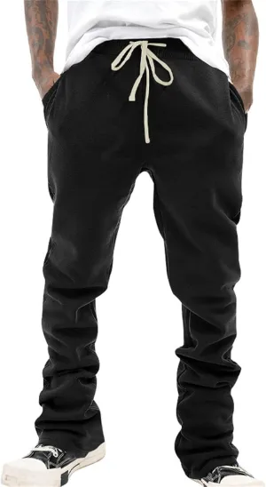 Beach Pants for Men Big and Tall Slim Tit Trousers Casual Relaxed Fit Work Active Summer Yoga Pants with Pockets