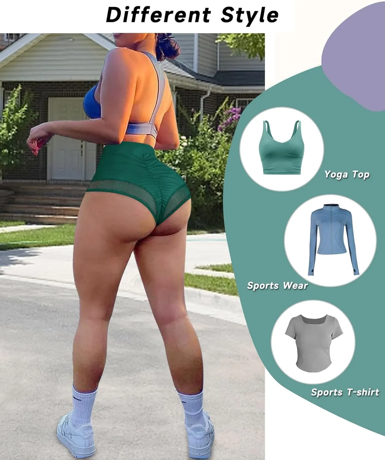 BZB Womens Booty Shorts High Waisted Dance Shorts Gym Workout Hot Short Pants Athletic Butt Lifting Pole Dance Leggings S-XXL