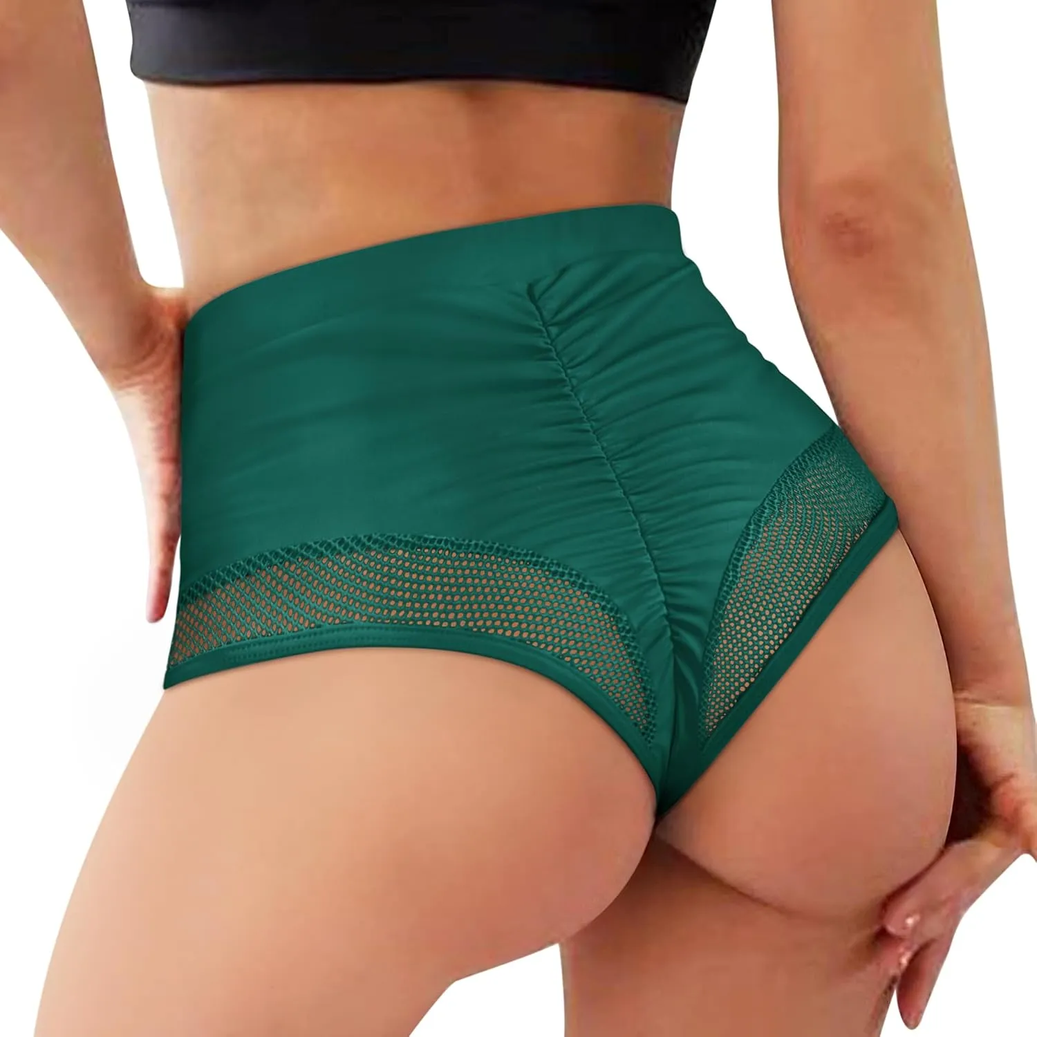 BZB Womens Booty Shorts High Waisted Dance Shorts Gym Workout Hot Short Pants Athletic Butt Lifting Pole Dance Leggings S-XXL