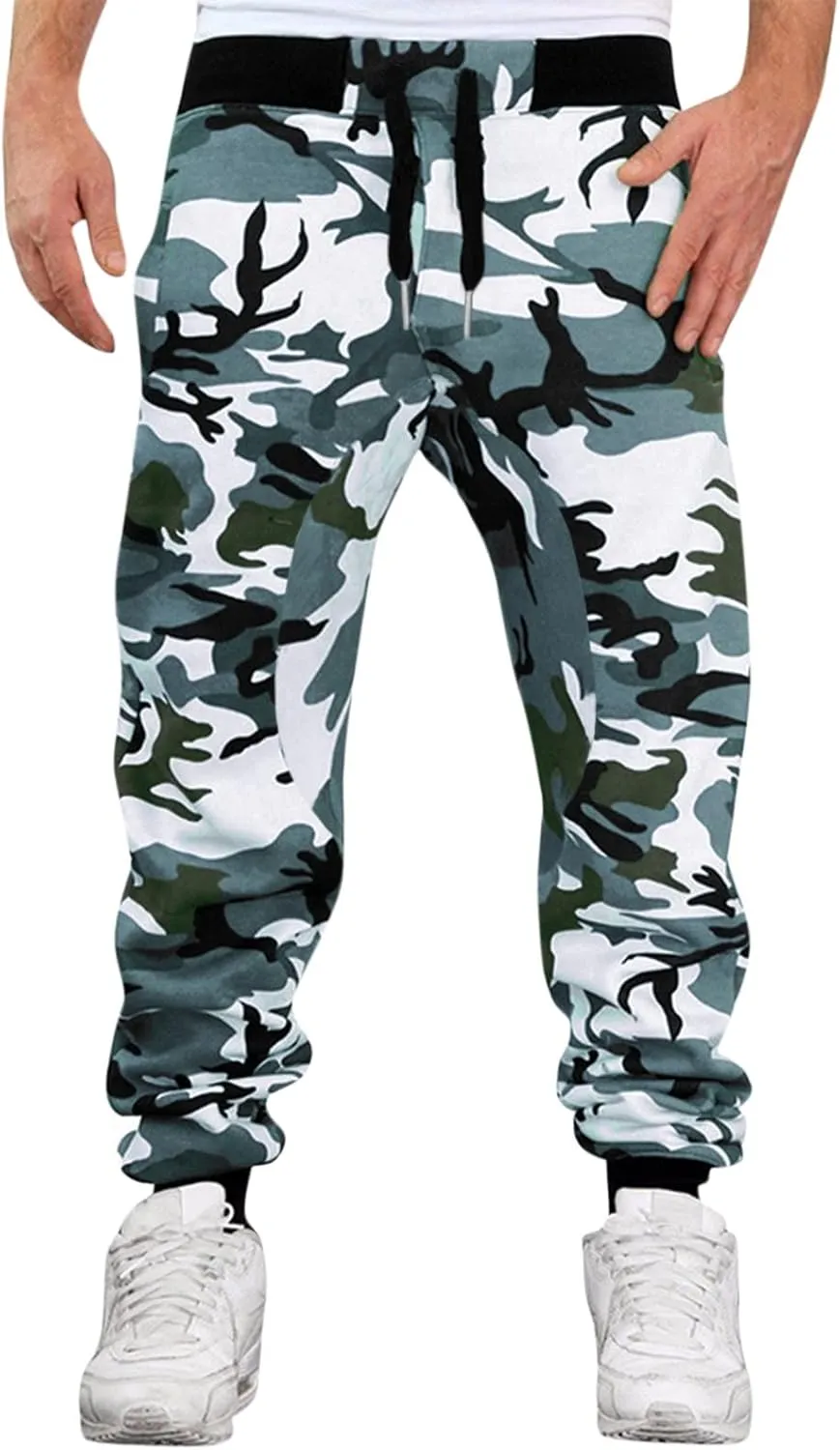 Cargo Pants for Men Big and Tall, Pants Heavyweight Outdoor Relaxed Fit Sweatpants Men's Joggers Pants Casual Baggy