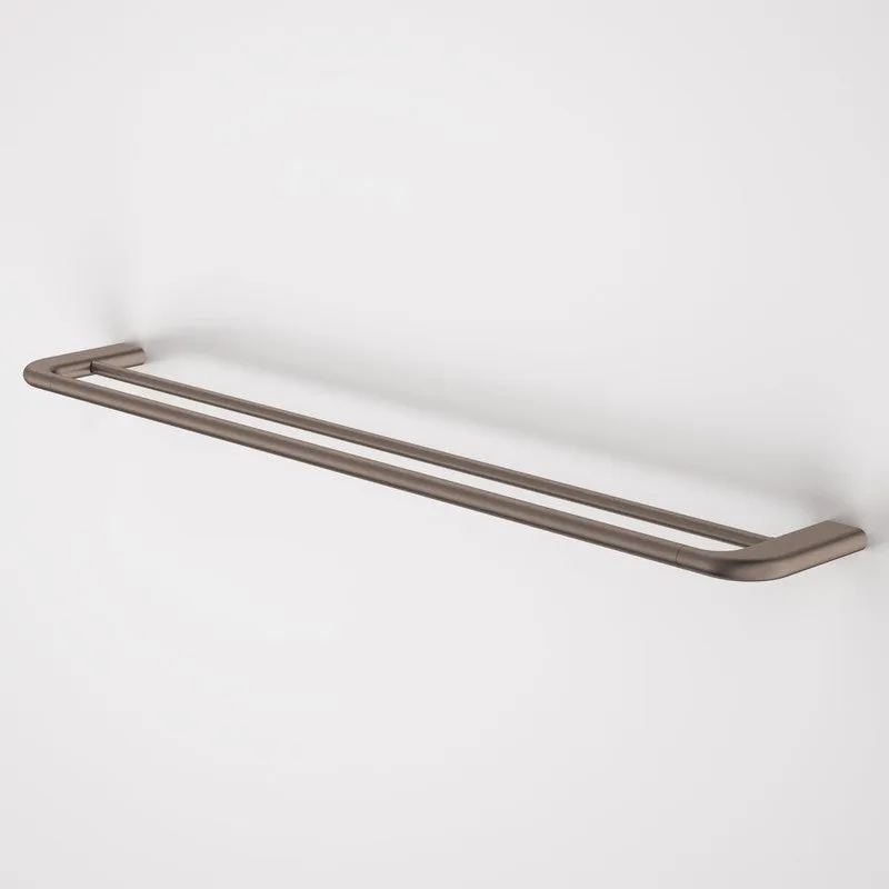 Caroma Contura II 820mm Double Towel Rail - Brushed Bronze