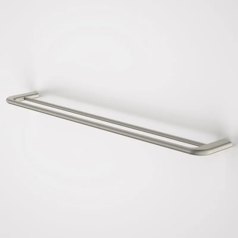 Caroma Contura II 820mm Double Towel Rail - Brushed Nickel