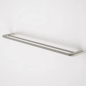 Caroma Contura II 820mm Double Towel Rail - Brushed Nickel