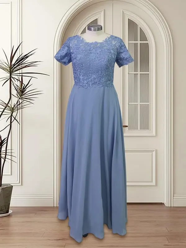 Chiffon Mother of The Bride Dresses Lace Appliques Prom Dresses 2025 A Line Elegant Formal Evening Gowns ACE165