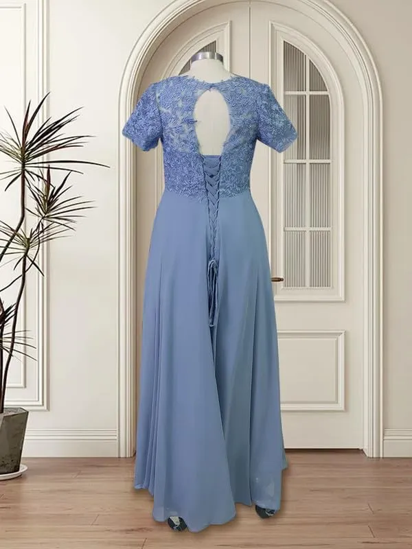 Chiffon Mother of The Bride Dresses Lace Appliques Prom Dresses 2025 A Line Elegant Formal Evening Gowns ACE165