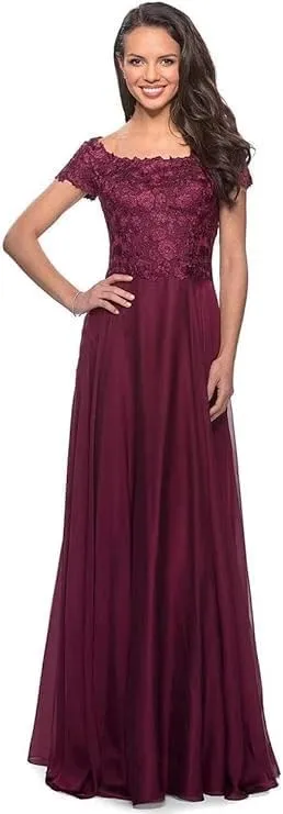 Chiffon Mother of The Bride Dresses Lace Appliques Prom Dresses 2025 A Line Elegant Formal Evening Gowns ACE165