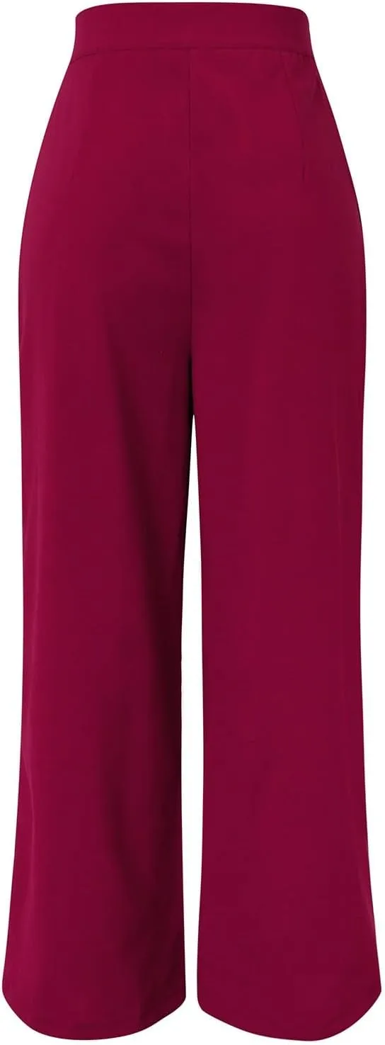 Cotton Linen Pants for Womens 2025 Summer Drawstring High Waist Wide Leg Soft Loose Fit Trousers with Pockets