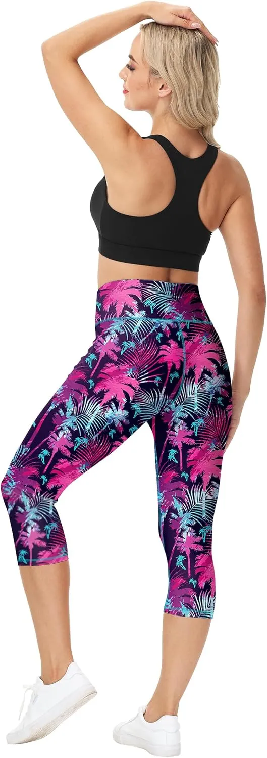 Deerose Women Swim Capris High Waisted Sun Protection UPF 50  Swimming Pants
