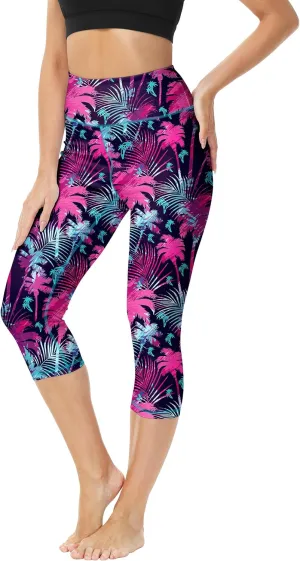 Deerose Women Swim Capris High Waisted Sun Protection UPF 50  Swimming Pants