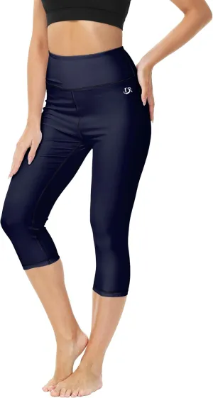 Deerose Women Swim Capris High Waisted Sun Protection UPF 50  Swimming Pants