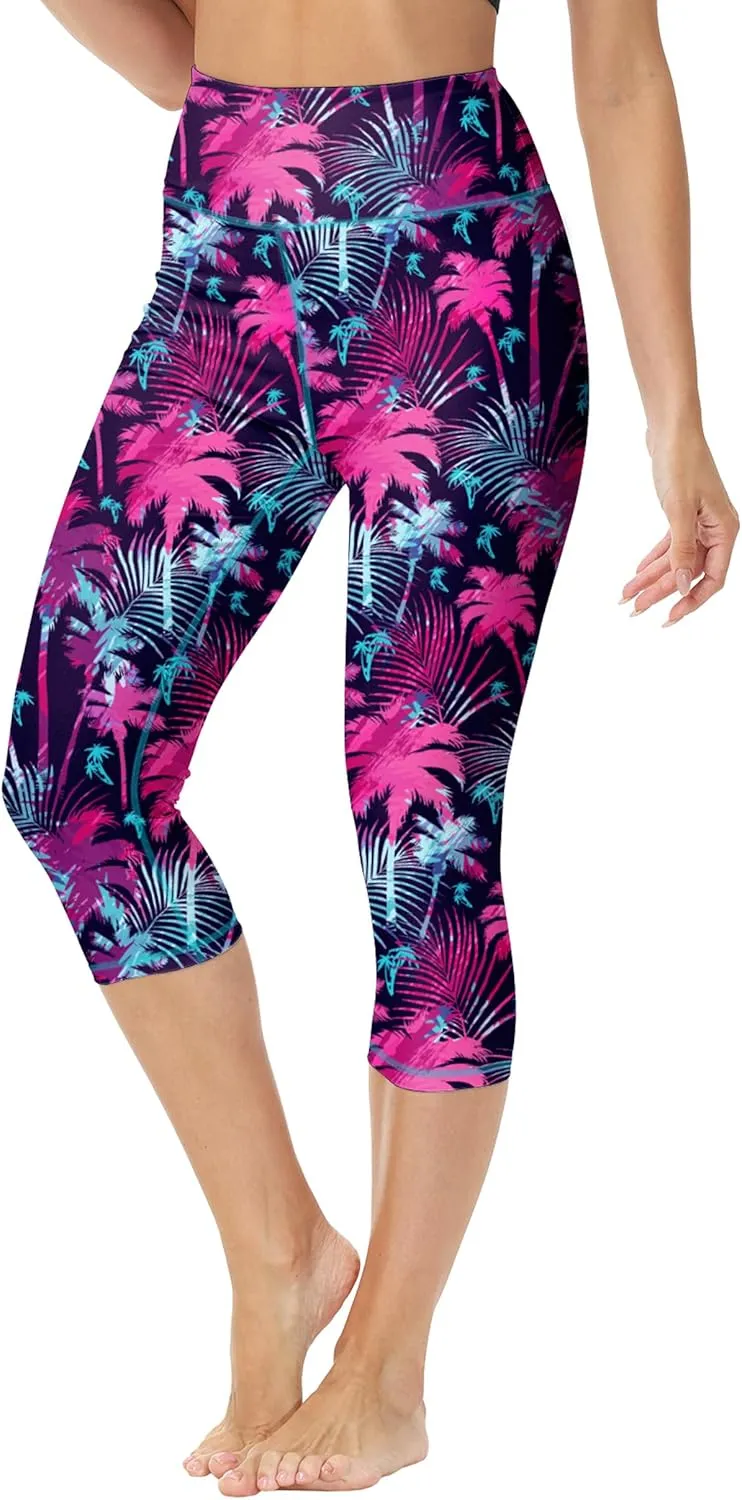 Deerose Women Swim Capris High Waisted Sun Protection UPF 50  Swimming Pants