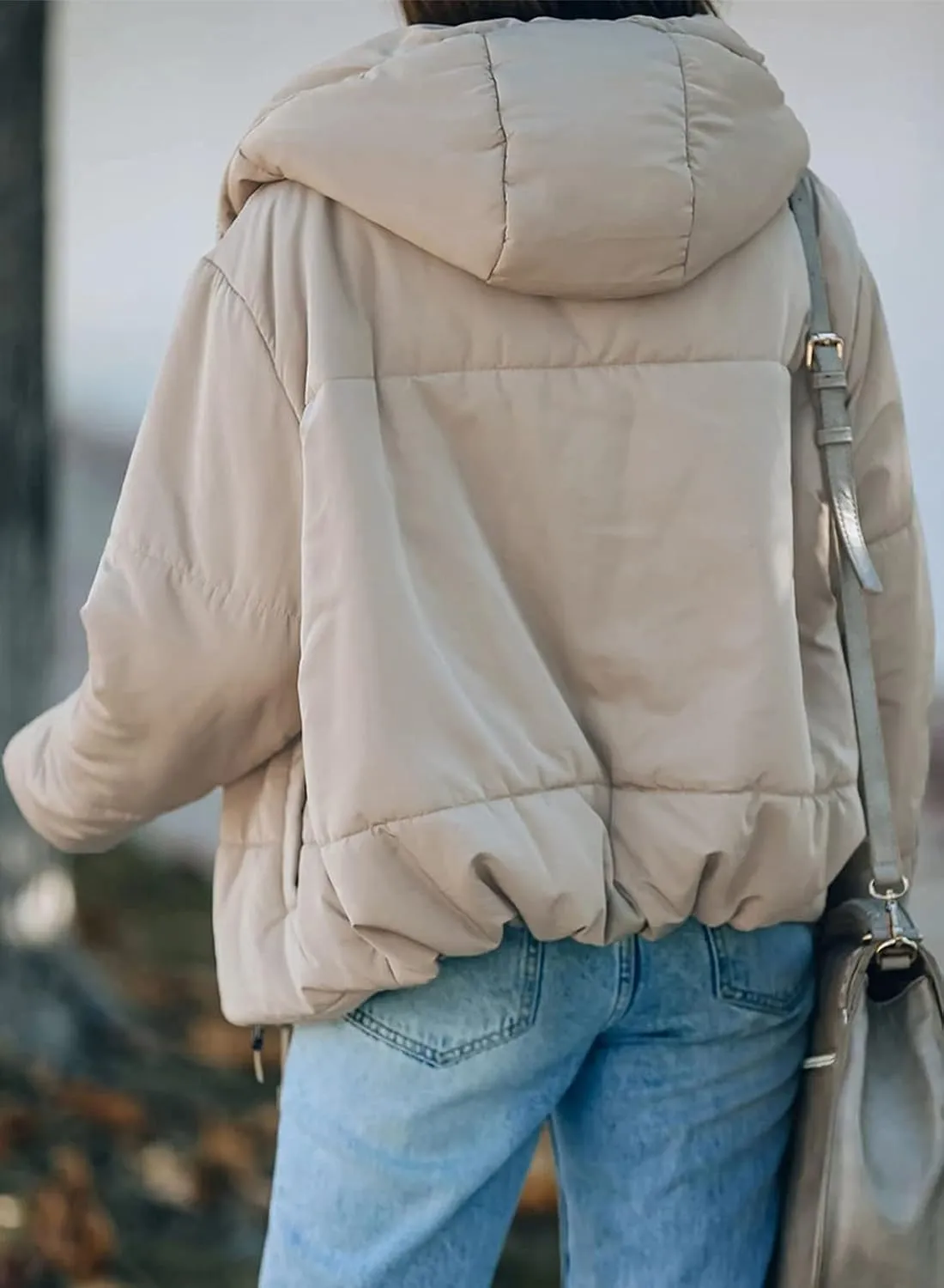 Dokotoo Womens 2024 Winter Full Zipper Hooded Puffer Jacket Short Coat with Pockets