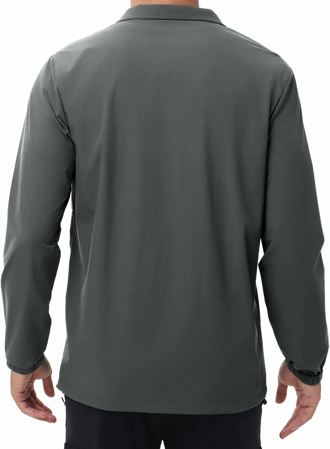 EDITCOZY Men's Lightweight Quarter Zip Pullover Casual Windbreaker for Running Golf Jackets with 3 Pockets