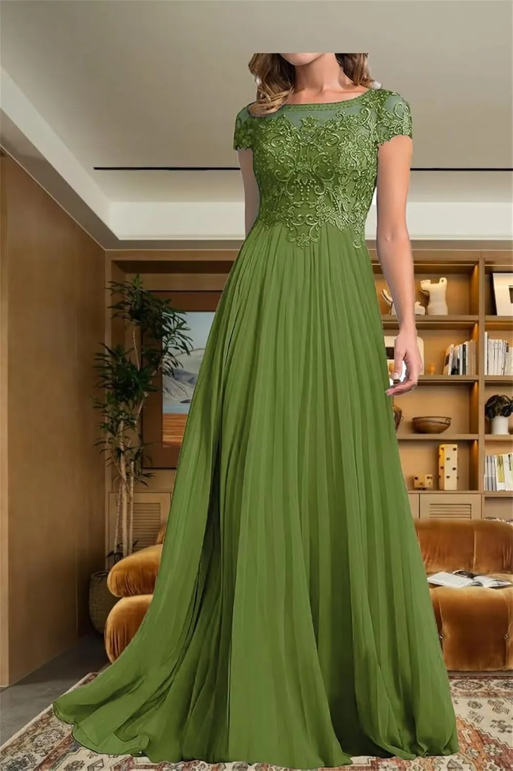 Elegant Mother of The Bride Dresses Long for Mothers Wedding Guest Formal Appliques Gown HD280