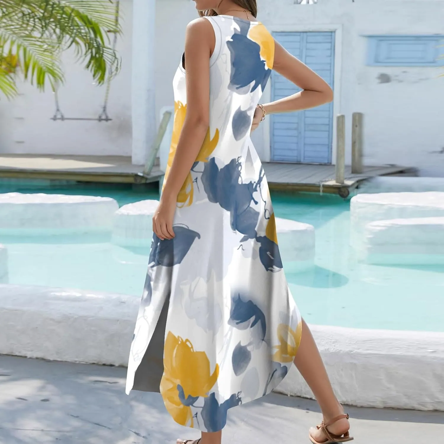 Elegant Sleeveless Maxi Dress for Women 2025 Dresses for Women, Resort Wear, and Hawaiian Sun Dress