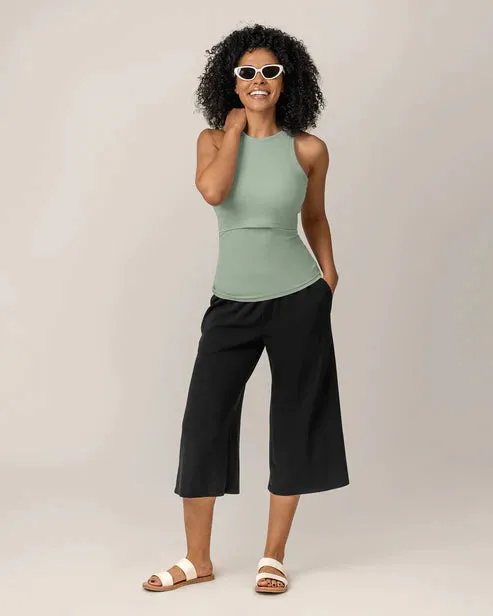 Evie Maternity & Postpartum Pull-On Cropped Pant