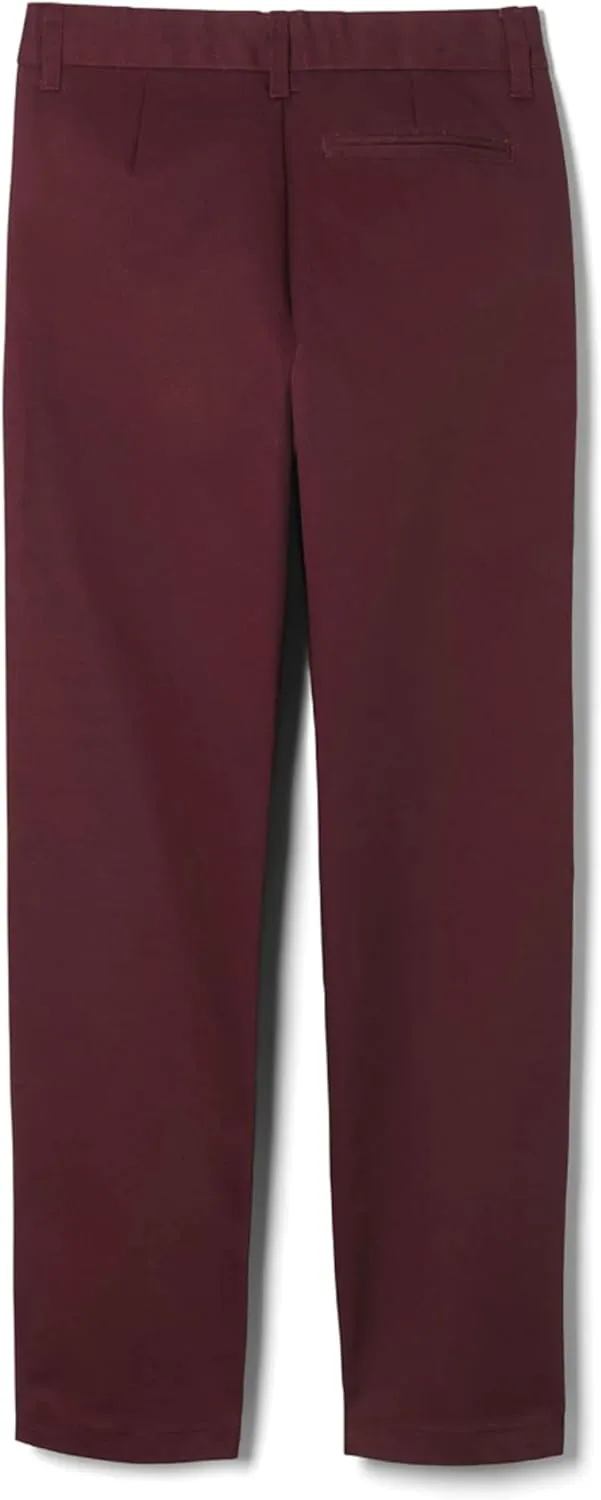 French Toast Boys' Relaxed Fit Twill Pant with Adjustable Waist in Standard Slim and Husky