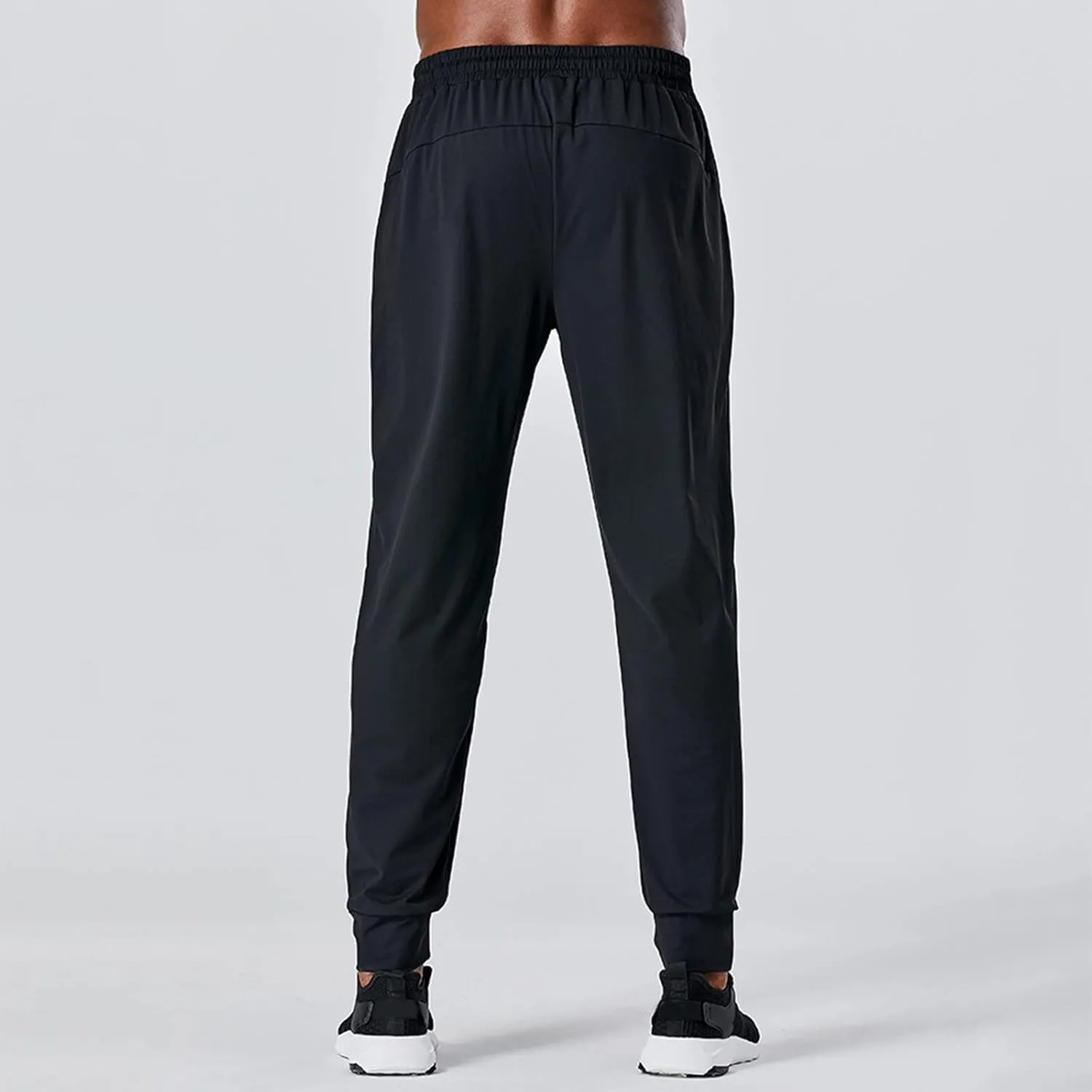 FZVYD Black Chinos Mens Casual Elastic Drawstring Cargo Pants Lightweight Relaxed Fit Cotton Workout Sweatpants 2023