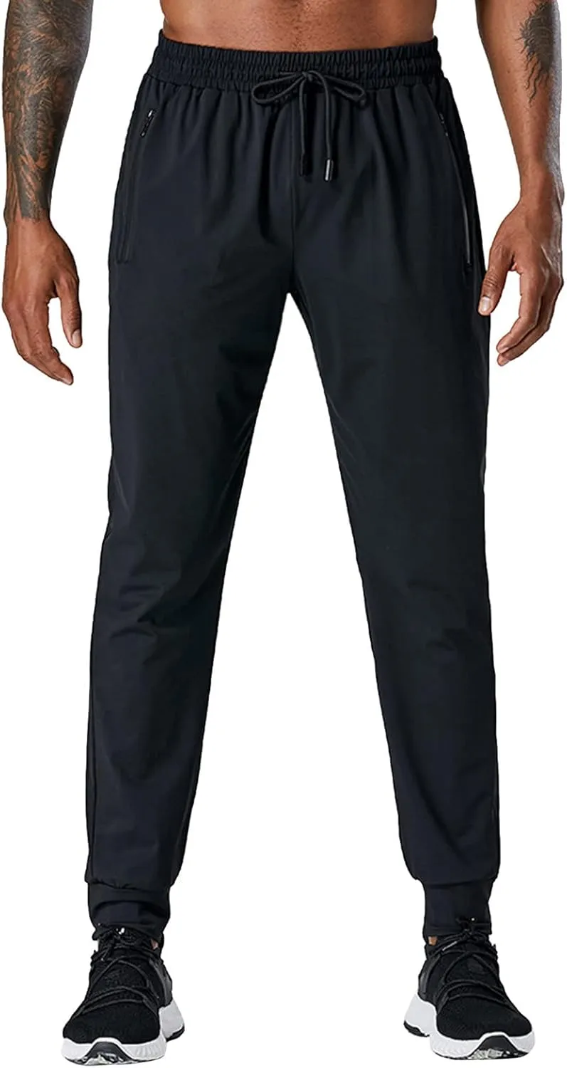 FZVYD Black Chinos Mens Casual Elastic Drawstring Cargo Pants Lightweight Relaxed Fit Cotton Workout Sweatpants 2023